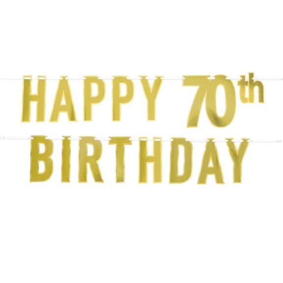 Foil Happy 70th Birthday Streamer