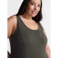 thumbnail image 3 of Terra & Sky Women’s Plus Low Scoop Neck Tank Dress, Sizes 0X-5X, 3 of 4
