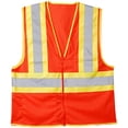 thumbnail image 1 of 10-Pack of Cordova VZ250PXL Type R, Class II, Orange Mesh Vest, Zipper Closure, Two-Tone Contrasting Trim/Reflective Tape, Inside Lower Pocket, X-Large, 1 of 2