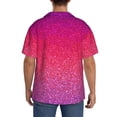 thumbnail image 3 of Kdxio Men's Hawaiian Shirt for Men Short Sleeve Shirt Light Purple Glitter Summer Casual Holiday Beach Button Down T-Shirts, 3 of 5