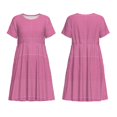 thumbnail image 3 of Bixox Robe d'Été à Manches Courtes pour Femmes Robe Ample Longueur Genou avec Poches-Gingham, 3 of 7