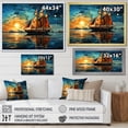 thumbnail image 4 of Designart "Through Time Sailboat Sailing painting I" Sailing Boat Floater Framed Wall Art Print, 4 of 7