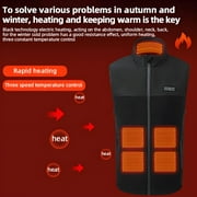 Heated Vest with Battery Pack for Men Women, Heating Vest with 13 Heating Zones Washable Heating Jackets Size Adjustable Winter Vest, Black