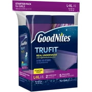 GoodNites TruFit Real Underwear Starter Pack for Girls - L/XL, 1.0 PACK