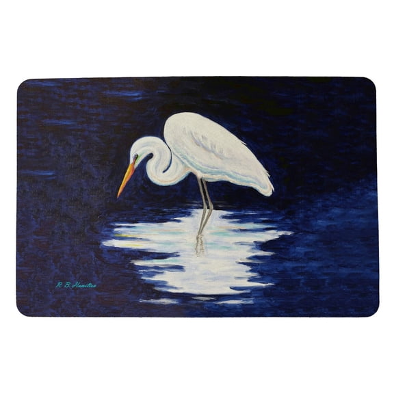 Betsy Drake Interiors Reflecting Egret Door Mat 18x26