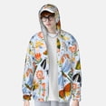 thumbnail image 2 of Kdxio Insects and Flowers Print Women Men Sun Protection UPF 50+ Jackets Zip Up Long Sleeve Hoodie Hiking Lightweight with Pockets, 2 of 7