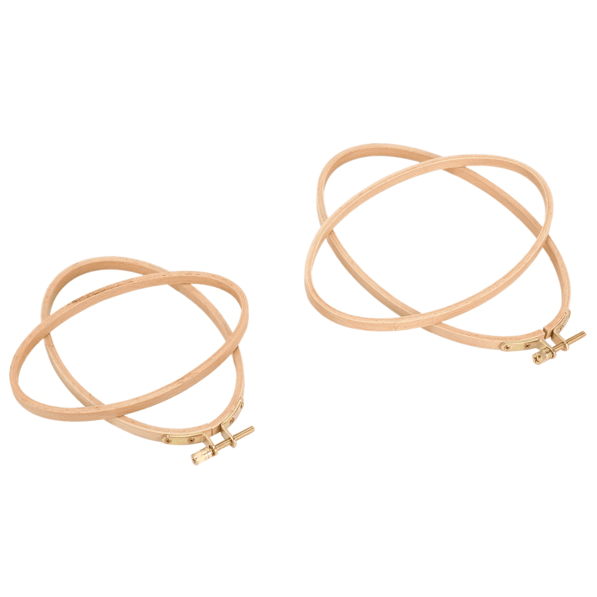 20 Pieces Oval Embroidery Hoops Include 10 Piece 8.3 X 5.4 Inch and 10 Piece 6.3 X 4.1 Inch Hoops Ring