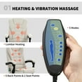 thumbnail image 4 of Vinsetto Massage Office Chair, Velvet Fabric Desk Chair w/ Footrest, Beige, 4 of 10