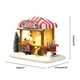 thumbnail image 4 of Bearachild Navidad Comedor Coche Palomitas de maíz Casa pequeña luminosa con luces LED Adorno Resina Decoración de escritorio Cumpleaños Navidad Sin Kits de decoración para fiestas Bearachild HA038204-00, 4 of 6