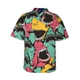 thumbnail image 3 of Bixox Men's Hawaiian Shirts Men's Angry Shark Pattern Print Short-Sleeve Shirt-Large, 3 of 8