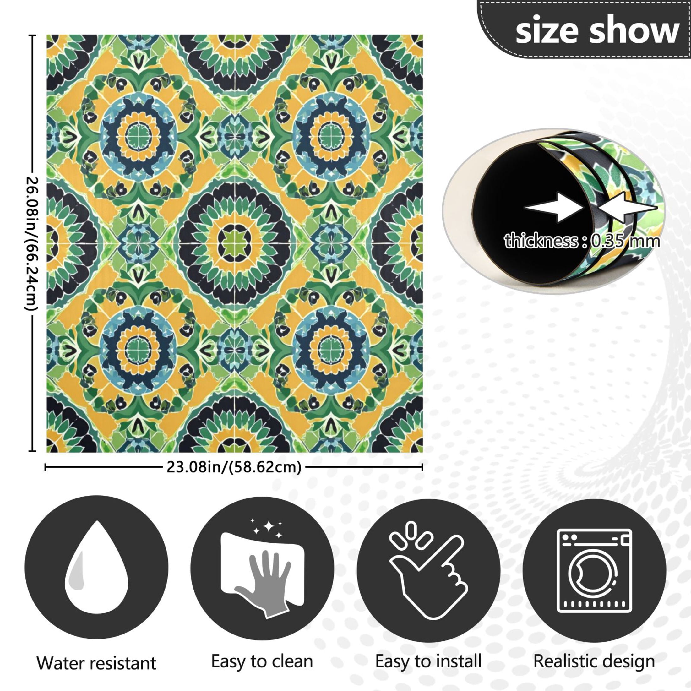 IAUYY Magnetic Decorative -23x26 Inch,Removable DIY Art for Dishwasher Refrigerator and Other Metal Surfaces,Composed Of Rich Colors