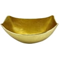 thumbnail image 2 of Bergamo Art 12.5 Inch Wide Decorative Handmade Aluminum Modern Bowl in Gold, 2 of 5