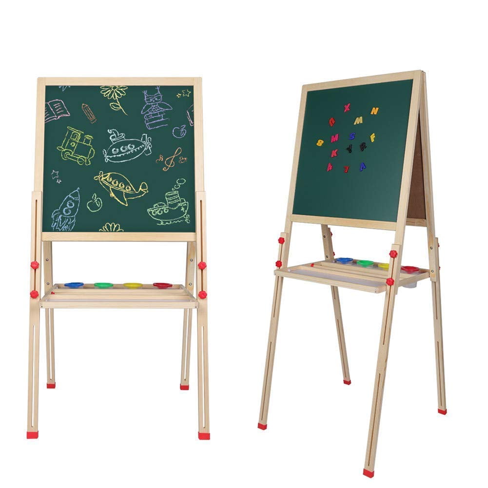 Childrens Blackboard/Whiteboard Art Easel Set With Artists Accessories 