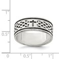thumbnail image 2 of Sterling Silver Cross & Weave Design Ring - Size 10, 2 of 2