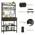 Homfa Large 5Tier Kitchen Bakers Rack with 2 Drawers, Industrial Metal