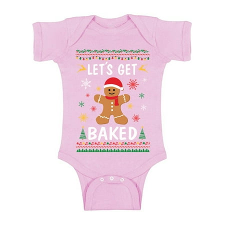 

Awkward Styles Ugly Christmas Baby Outfit Bodysuit Xmas Gingerbread Man Romper