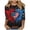 Multicolor#patriotic shirts for women cotton, variant on Fourth of July Tshirts Shirts for Women Stars and Stripes USA Flag Print Blouses 3/4 Length Sleeve Crew Neck Tees Casual Trendy Summer 2025 Tops Multicolor,XXXXL