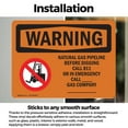 thumbnail image 3 of (2 Pack) Natural Gas Pipeline Before With Symbol OSHA Warning Sign, 3 of 7