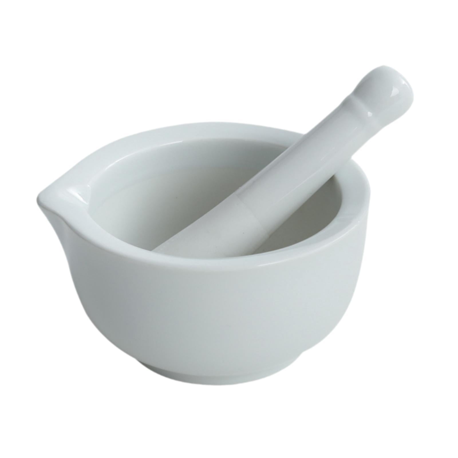 Fiocias Ceramic Grinding Bowl Easy Clean Kitchen Utensils Practical Baby Food Supplement White