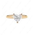 thumbnail image 3 of Cora Jewellery 2CT Heart Moissanite Solitaire Engagement Ring For Women, 18K Rose Gold, 3 of 5