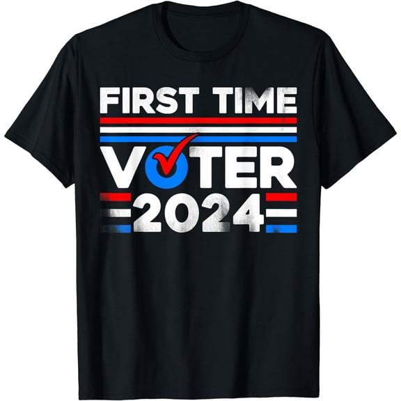 First Time Voter 2024 Vote USA Election Vintage T-Shirt mens t shirt,black,women,funny,misfits,men,journey