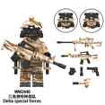 thumbnail image 4 of ERETOY Special Forces Soldier Minifigures Action Figure Building Block Toys Set - 8PSC Navy Seals, Delta Special Forces, Special Air Service, KSK, SSO, Wild Child - Birthday Christmas Gifts for Kids, 4 of 9
