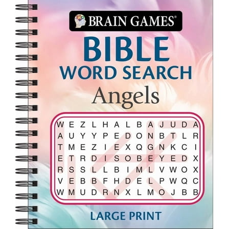 Brain Games - Bible Brain Games - Bible Word Search: Angels - Large Print, (Spiral-Bound)