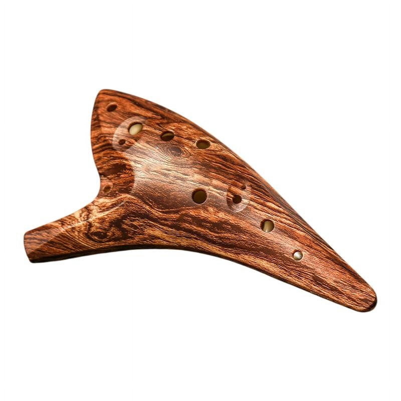 12-Hole Resin Ocarina Ice cracked Instrument with Carry Bag Alto A C Tone