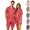Red, variant on HAJWOH Men's Pajamas Short Sleeve Button-Down Polka Dot Print Loungewear Sleepwear Set