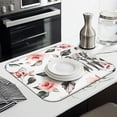 thumbnail image 2 of Microfibre Drying Mat for Kitchen Watercolor Floral Farmhouse Wildflower Botanical Dish Drying Drainer Mat Absorbent Pioneer Drying Mat Washing Up for Glass, Plate & Cup 16inch X 18inch, 2 of 6