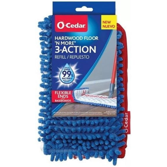 O-Cedar 170385 Hardwood Floor 'N More Flip Mop Side Refill