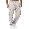 thumbnail image 2 of NAFUU Men's Cargo Pants Mens Casual Jogger Pants Solid Color Pocket Classic Fit Lightweight Comfy Hiking Cargo Pants Trousers Comfy Athletic Trousers, 2 of 4
