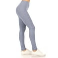 thumbnail image 2 of Women's Casual High Waist Solid Full Length Leggings, 2 of 5