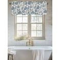 thumbnail image 6 of Farmhouse Navy Blue Floral Valances for Windows Linen Boho Paisley Flower Rustic Kitchen Valance Curtain Rod Pocket Small Curtains for Cafe Bathroom Laundry Basement 54" x 18", 6 of 8