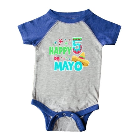 

Inktastic Happy Cinco de Mayo- sombrero Gift Baby Boy or Baby Girl Bodysuit