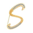thumbnail image 2 of Soumake 1 Pc Fashion Unisex Rhinestone English Letters Alphabet A-Z Brooch Pin Ornament, 2 of 8