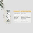 thumbnail image 2 of ELEGRP Decorative Receptacle, 15A 125V Standard Electrical Wall Outlet, 2 Pole 3 Wire, Non- tamper Resistant, NEMA 5-15R, Self-Grounding Residential Grade Outlet, UL List,Glossy White, 10 Pack, 2 of 11