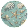 thumbnail image 3 of Beach Seashell Starfish Round Rugs -Washable Non-Slip Small Round Area Rug Throw Soft Circle Rugs for Bedroom, Modern Print Indoor Carpet for Entryway Sofa Living Room, 3 of 6