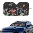 thumbnail image 2 of Xixirimido Windshield Sun Shade for Car SUV Truck Foldable Sunshade for Car Windshield Block UV Rays Keep Your Vehicle Cool Car Interior Accessories, Butterfly Mushroom Lily Starry Night, 2 of 8