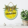 thumbnail image 4 of Sweet Summertime Door Sign Home Decor Round Wood Wreaths Wall Hanging Sign Farmhouse Porch Sign Front Door Decoration for Housewarming Gift All Seasons Holiday,11In, 4 of 5