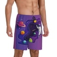 thumbnail image 2 of Gaeub Astronaut Printed Men's Short Pajama Pants, Lightweight Lounge & Sleep Bottoms Keep You Cool - 3X-Large, 2 of 9