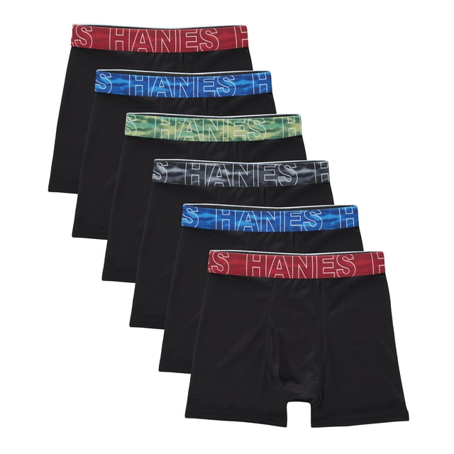 Calzoncillos bóxer Hanes Big Performance X-Temp Mesh para niños, paquete de 6