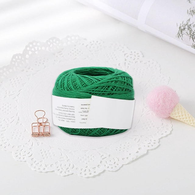 Fyydes Lace Line Cotton Yarn, Various Colors, Crochet Thread with Metal Crochet