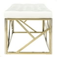 thumbnail image 3 of Safavieh Farah Modern Glam Rectangular Tufted Bench, 3 of 8