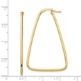 thumbnail image 4 of Primal Gold 14 Karat Yellow Gold 1.5mm Large Triangle Dangle Hoop Earrings, 4 of 4