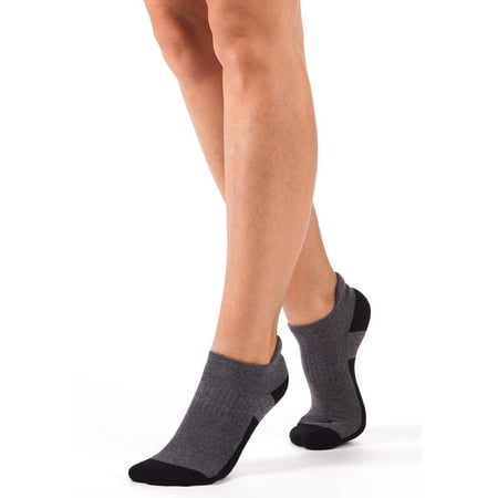 Bellissima Women's Athletic No Show Socks Running Cycling Cushion Sock (Grey (Best Cycling Socks Reviews)
