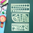 thumbnail image 3 of MasteelfCA 1 Set Geometric Stencil Drafting Tool Geometric Architecture Drawing Template, 3 of 7