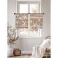 thumbnail image 2 of Brown Coastal Sheer Curtains 54 Inch Length 2 Panels Set, Summer Ocean Waves Ombre Sea Starfish Voile Window Treatment Rod Pocket Short Kitchen Curtains Drapes for Bedroom 52"x54"x2, 2 of 7