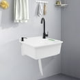 thumbnail image 3 of Wall-Mounted Utility Sink Tub Kit with Aluminum Alloy Faucet and Soap Box, Anti-clogging Laundry Sink for Bathrooms, Sundry Rooms, Garages, 3 of 16