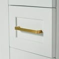 thumbnail image 3 of Ariel Taylor 36 In. Left Offset Oval Sink Bathroom Vanity With Carrara White Quartz Countertop 1.5 Edge In Grey, 3 of 10